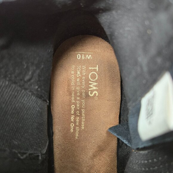 Toms Majorca Black Suede Open Toe Bootie Heels 10 - Picture 10 of 11